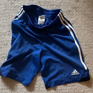 Adidas Kids Royal Blue Shorts with White Stripes 10/12
